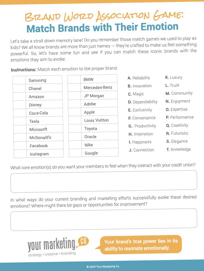 Brand Word Association Game