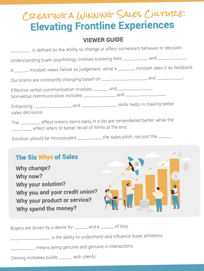 Creating A Winning Sales Culture Worksheet