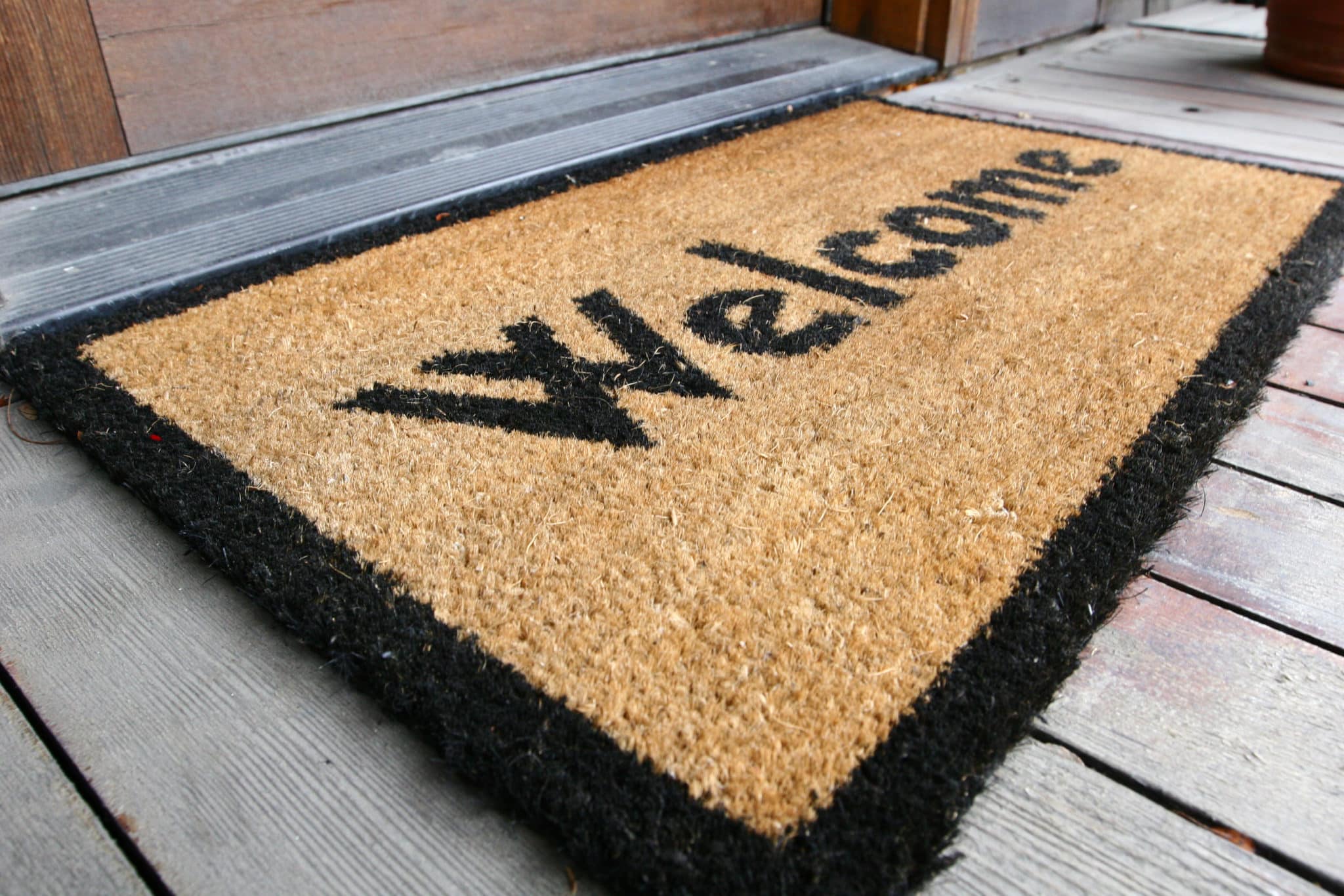 Welcome door mat